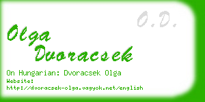 olga dvoracsek business card